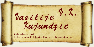 Vasilije Kujundžić vizit kartica